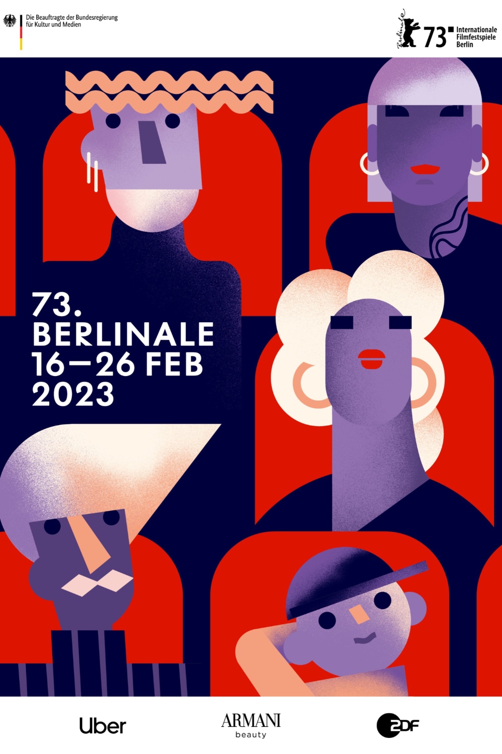 A poster of the 2023 Berlinale, a.k.a. the Berlin International Film Festival. TFV Network offers podcast coverage of this event.