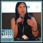 A photo of Christina Lee Storm, founder and CEO of Asher XR, from the 2024 AVP Summit in Reggio Calabria, Italy. TFV Network interviewed Christina Lee Storm at the event for its Showcast podcast series.