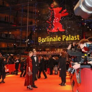 A photograph of the Berlinale Palast venue at the Berlinale, accompanying podcast coverage of the Berlin International Film Festival.