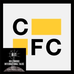 Logo of the Catalunya Film Commission, accompanying a podcast episode recorded by the TFV Network at the 2023 AFCI Week.