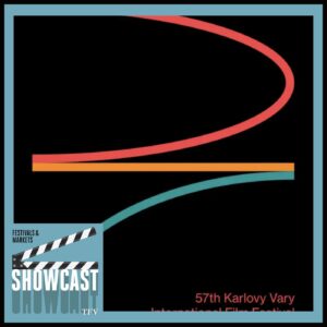 Poster of the 2023 Karlovy Vary International Film Festival, accompanying a TFV Network podcast interview with its Artistic Director, Karel Och.