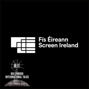 Logo of Screen Ireland, accompanying a podcast interview recorded by the TFV Network at the 2023 AFCI Week.